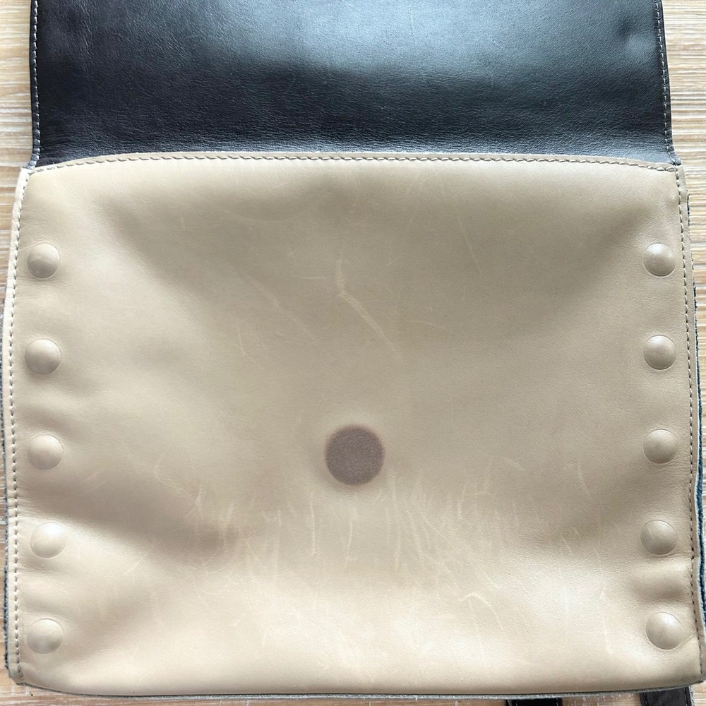Hammitt Joe Tri-Color Leather Crossbody Bag Brown Tan Navy Red Lining - Picture 6 of 12